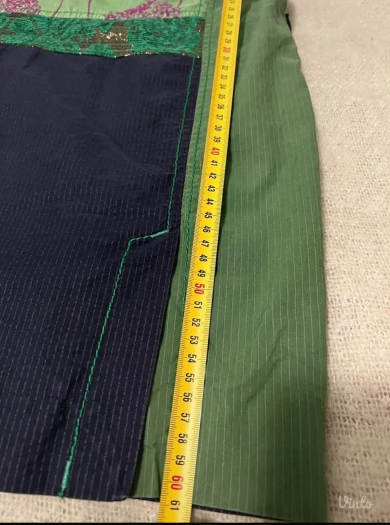 Desigual patchwork suknja L/40 zelena multikolor