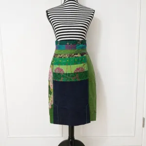 Desigual patchwork suknja L/40 zelena multikolor