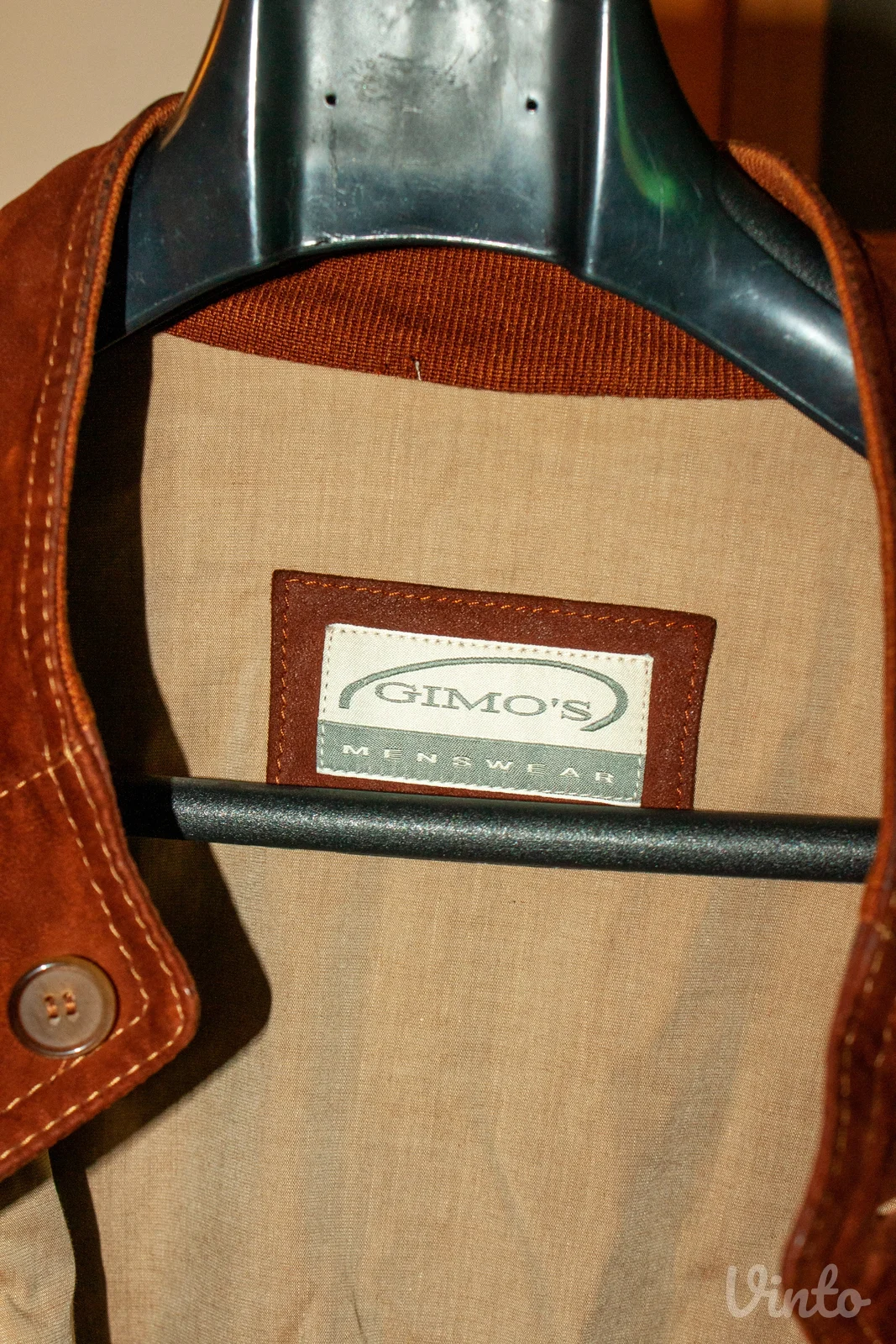 GIMO'S Italijanska vintage muška jakna od brušene kože (Suede)