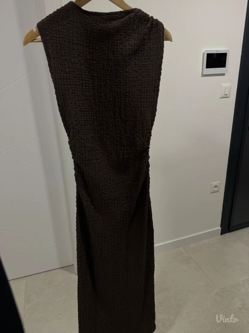 Zara braon duga haljina, M