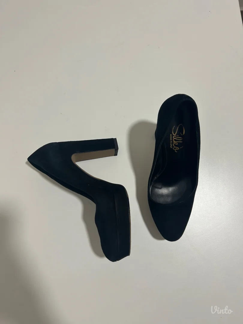 Silko - Crne kožne štikle (37)