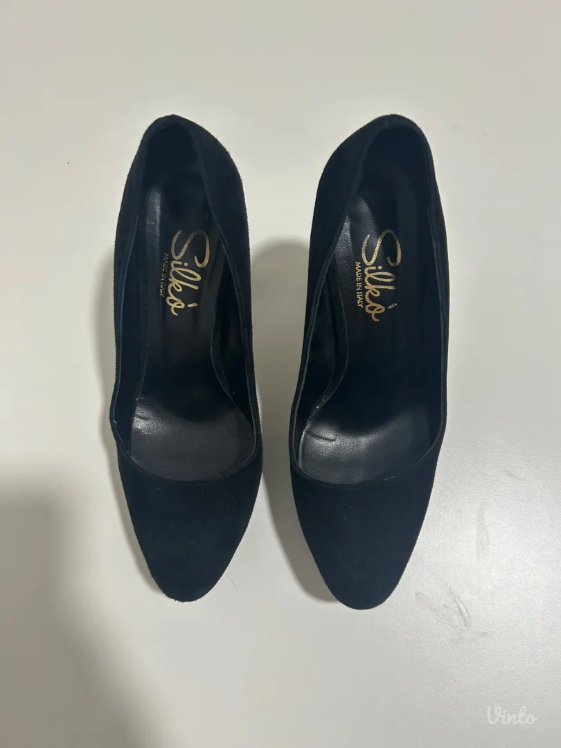 Silko - Crne kožne štikle (37)