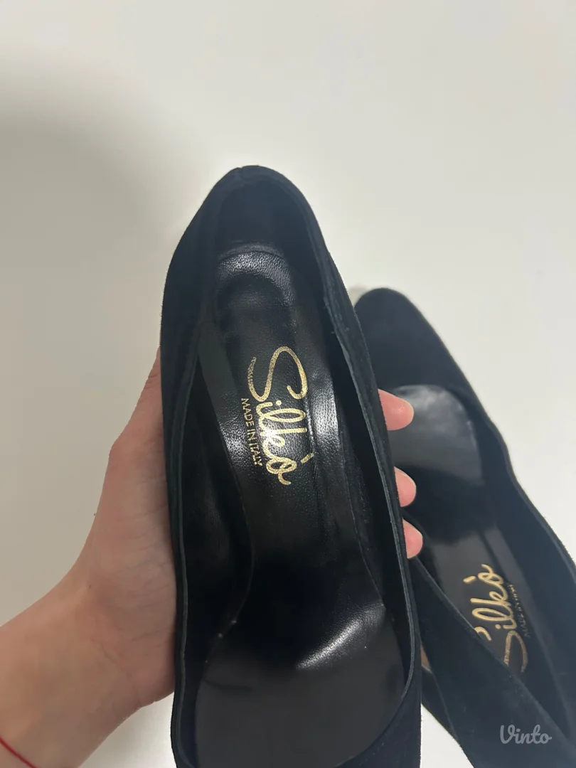 Silko - Crne kožne štikle (37)