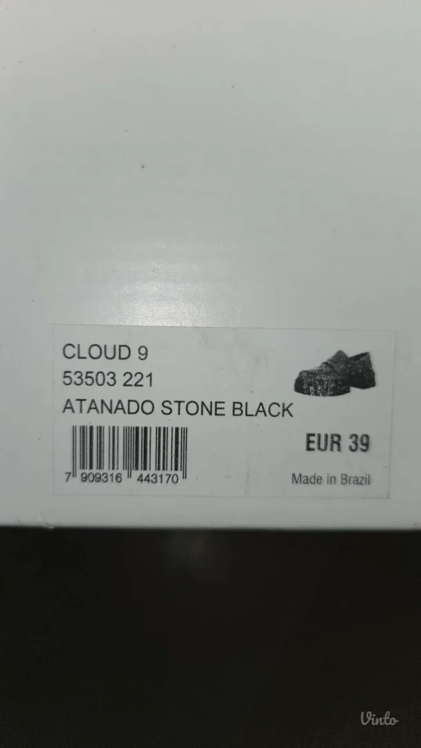 Cloud 9 crne kožne mokasine