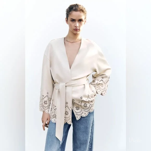 Zara velur kimono jakna/sako