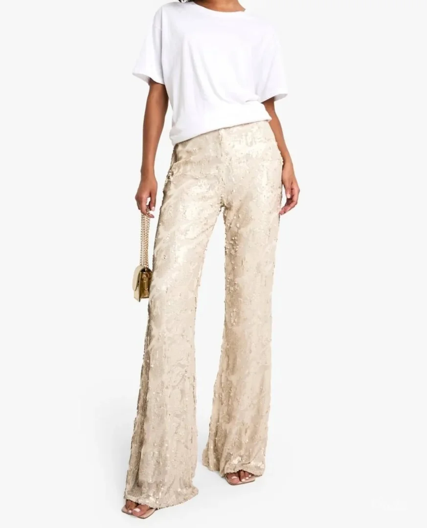 Boohoo pantalone sa perlama