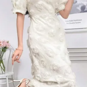 Nova Shein haljina sa 3d cvetovima