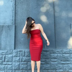 Zara crvena haljina