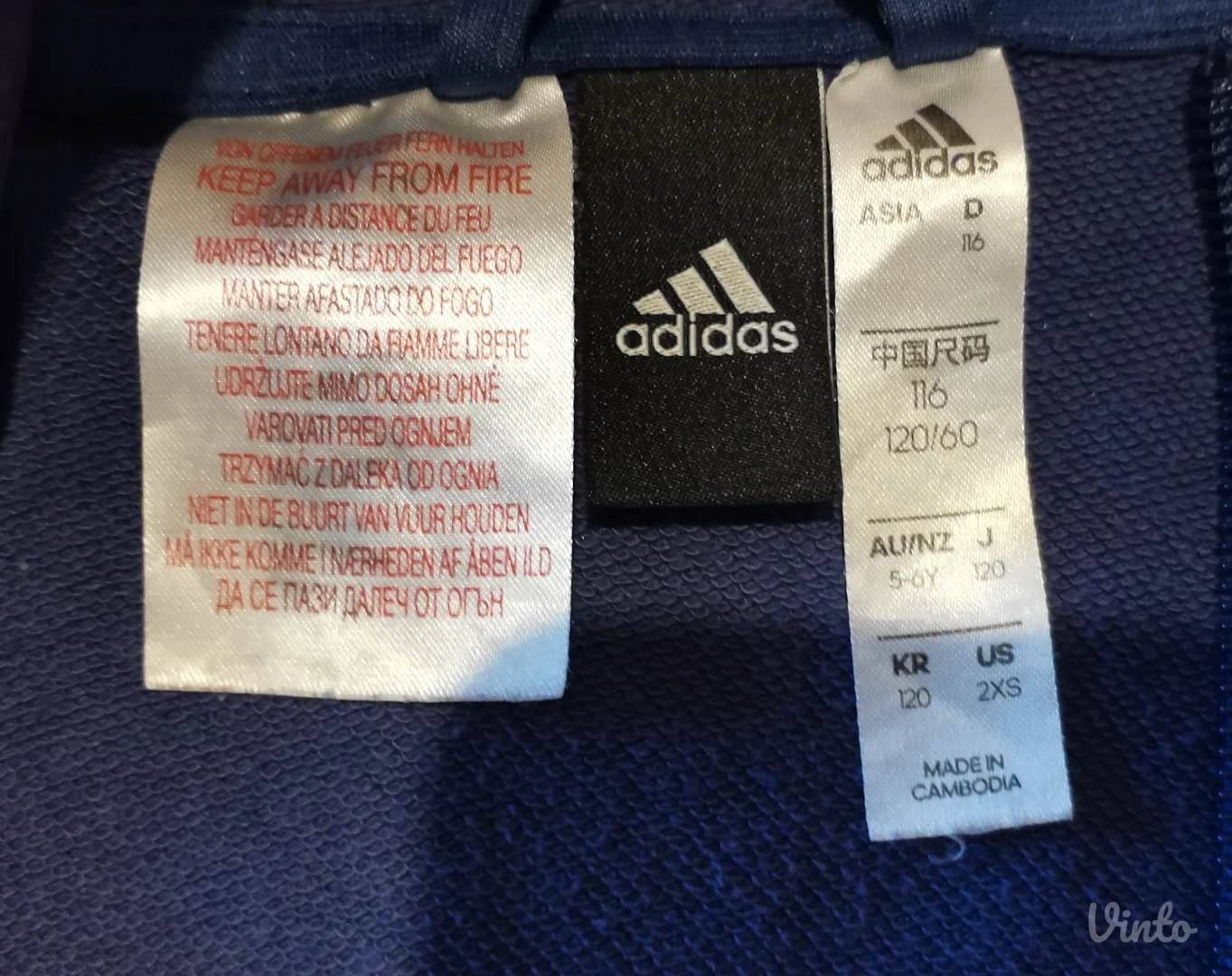 Adidas pamučni duks 5-6 g.