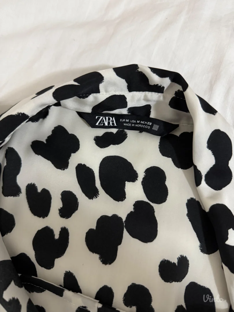 Svilena košulja sa printom ZARA