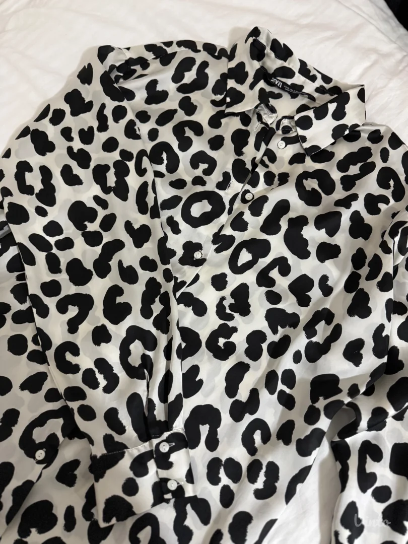 Svilena košulja sa printom ZARA