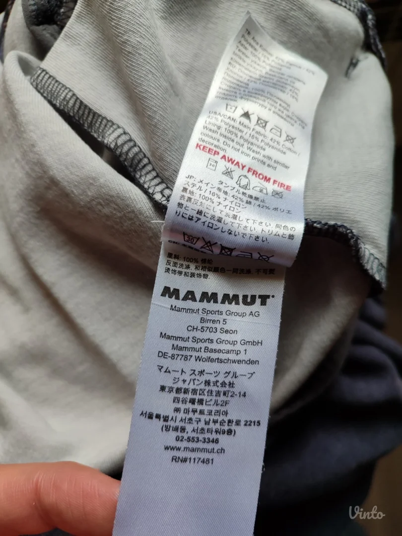 MAMMUT zenski pamucni duks - M