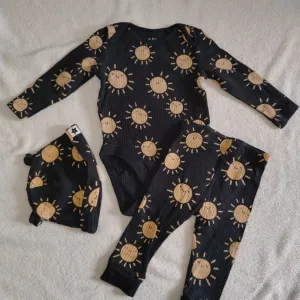 Komplet za bebe sunce (crni+plavi)