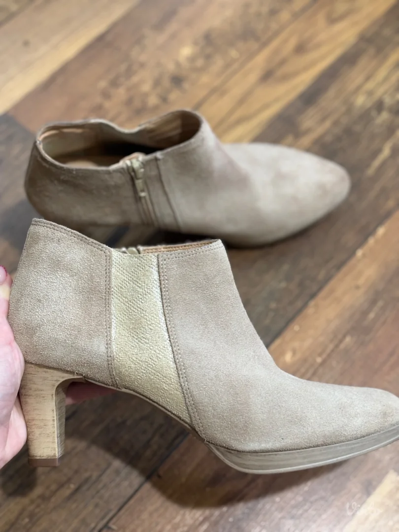 Bež kožne gležnjače