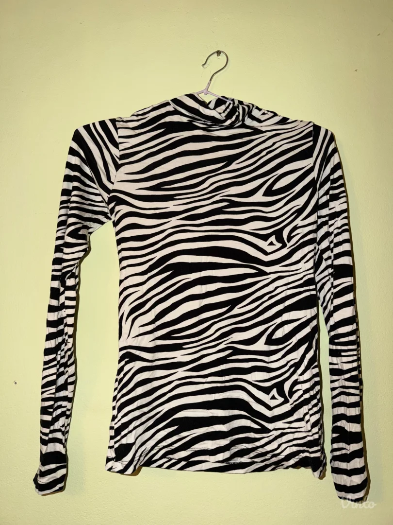 Majica na dug rukav sa zebra printom