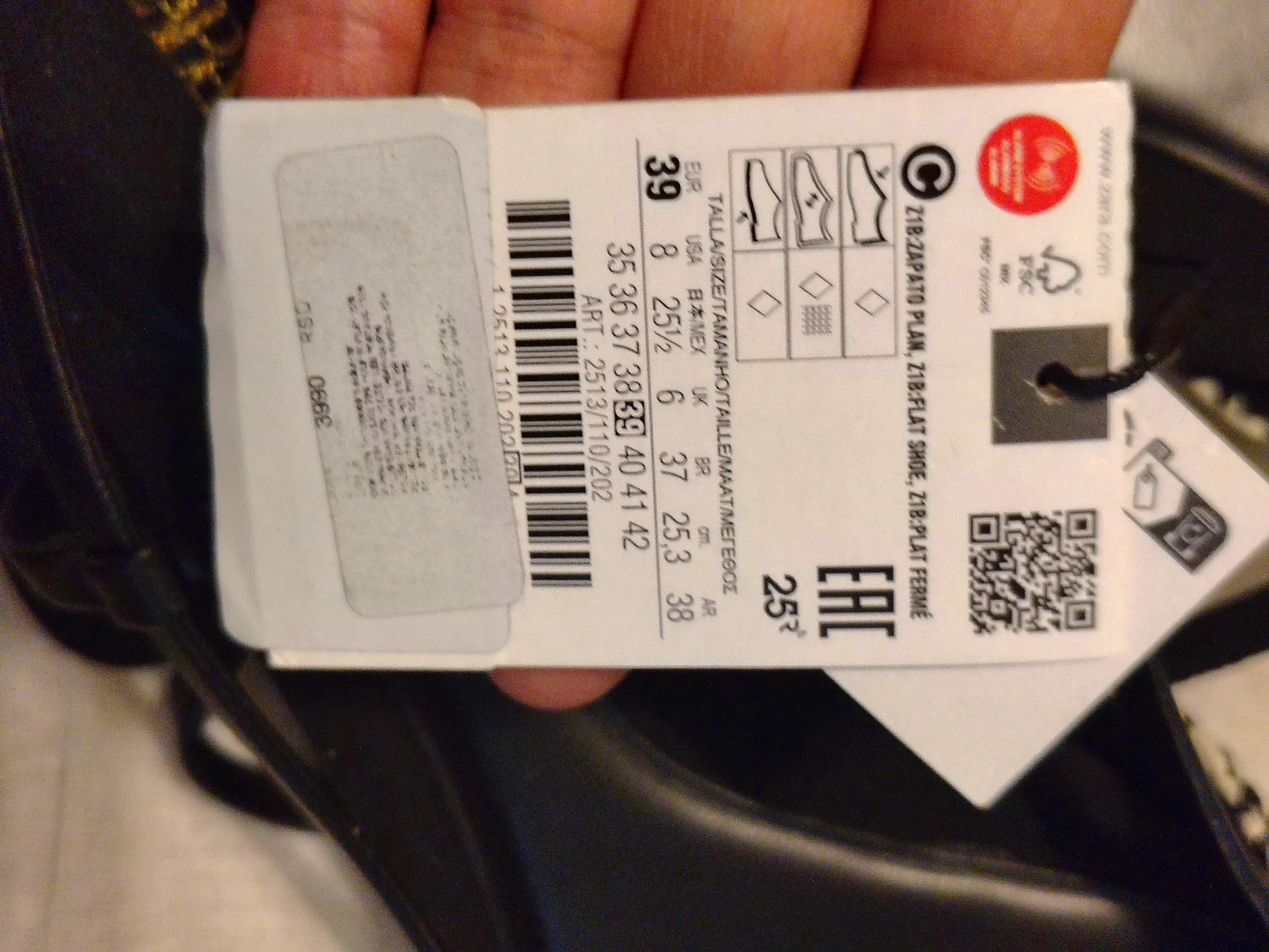 Zara sandale, vel. 39, crno-bele