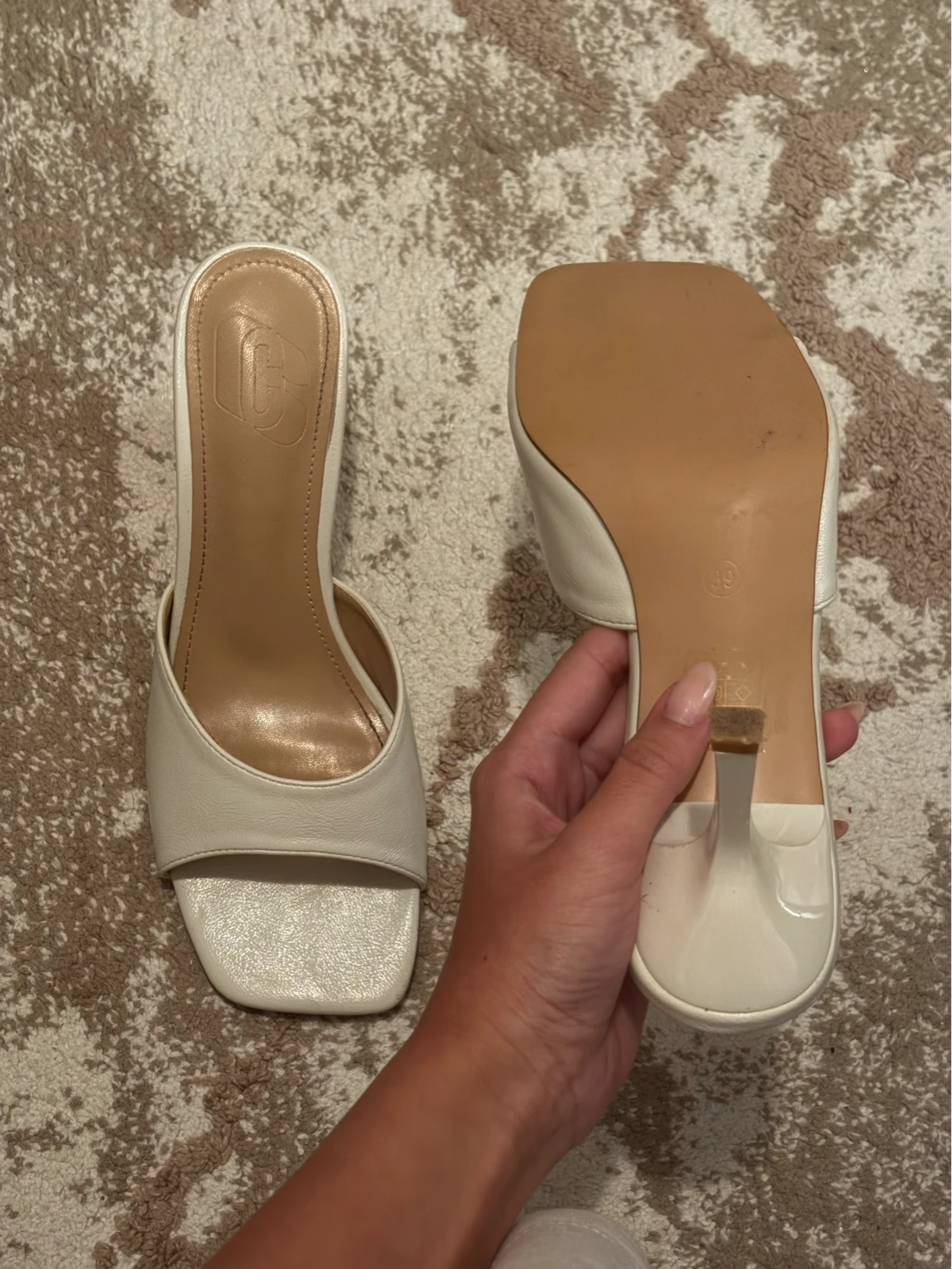Viralne štikle bele 38/39 - 8 cm