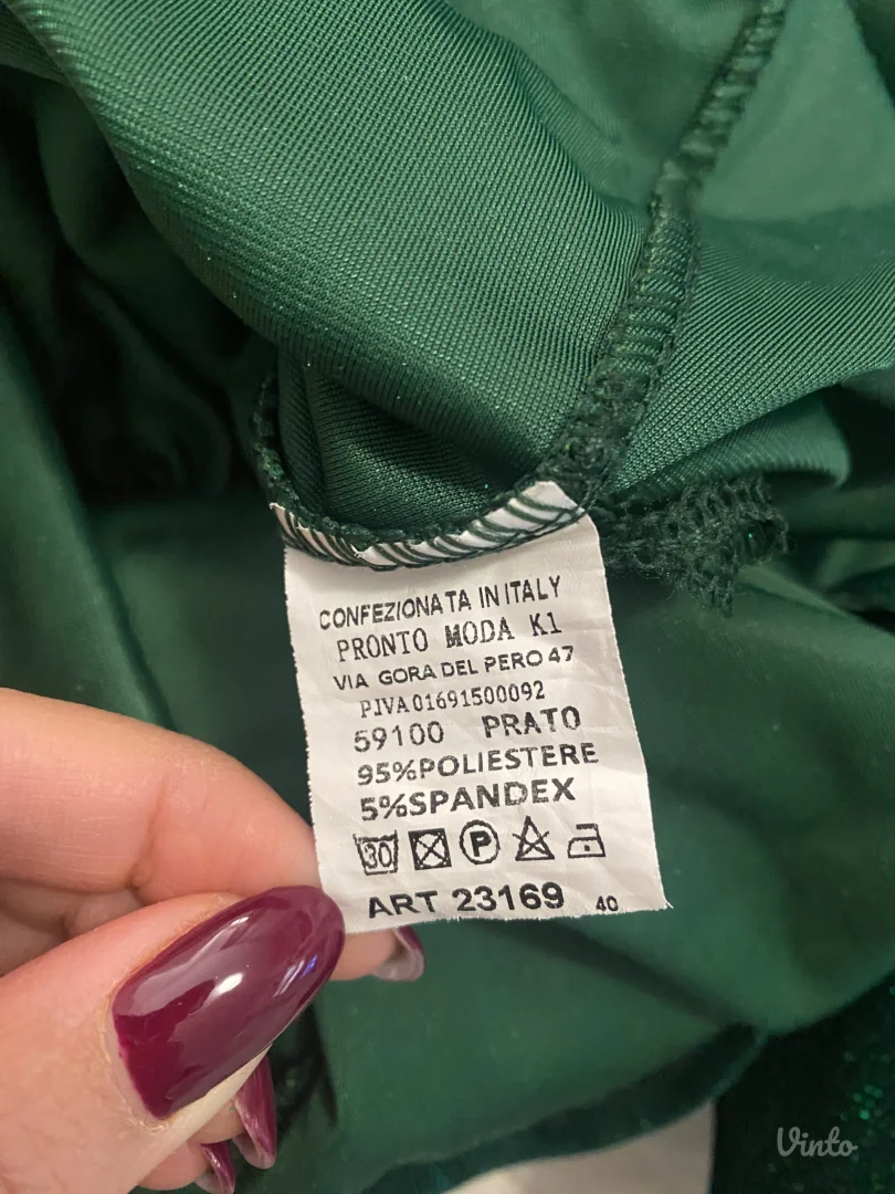 Zelena šljokičava haljina