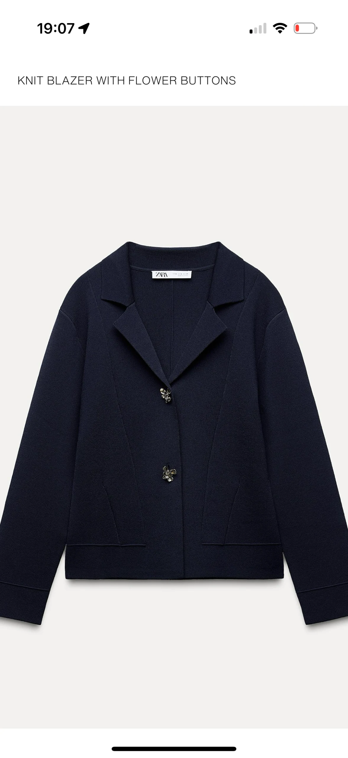 Zara kardigan navy blue