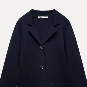 Zara kardigan navy blue