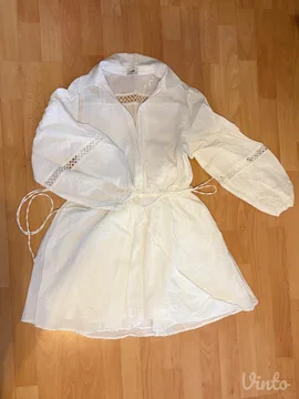 Lanena mini haljina, M