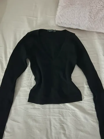 Stradivarius - Crna majica XS