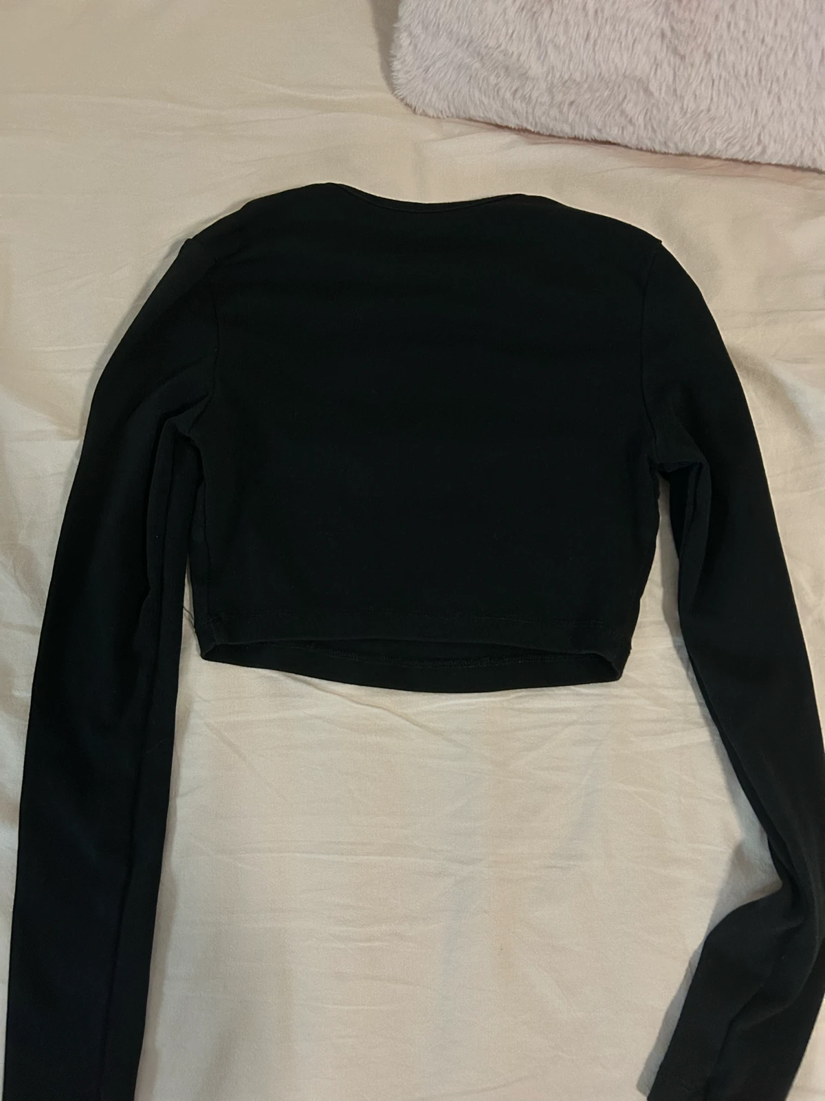Crna krop top majica XS