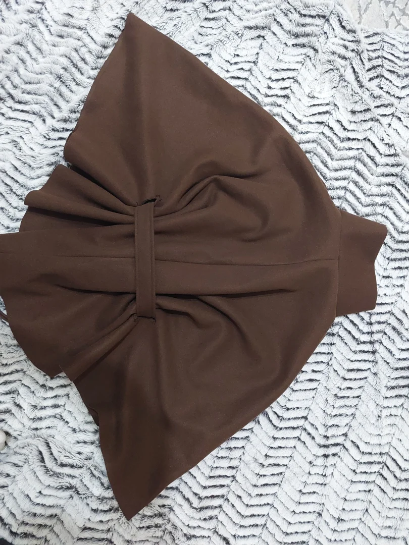 Braon pončo-pelerina