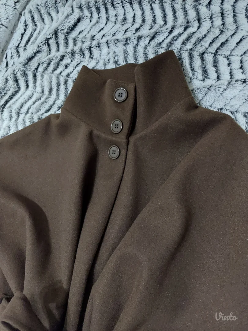 Braon pončo-pelerina