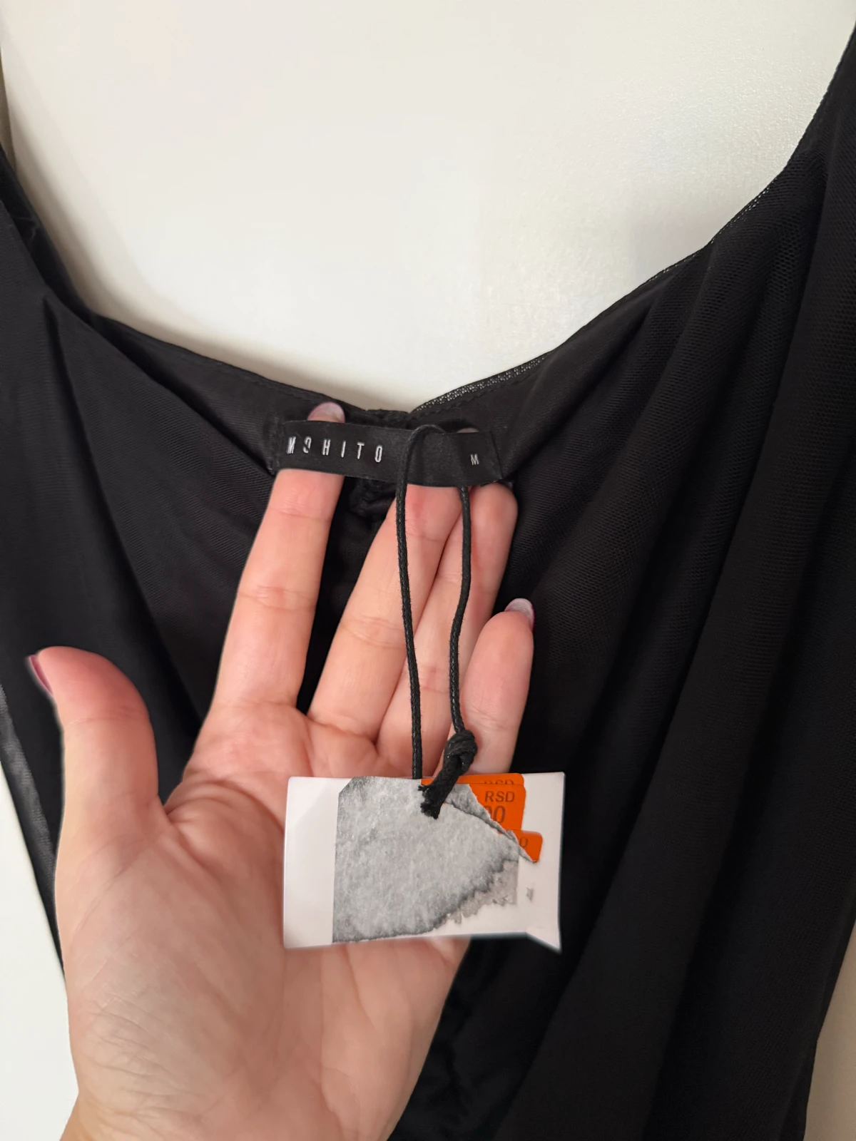 Crna elegantna haljina sa etiketom, Mohito