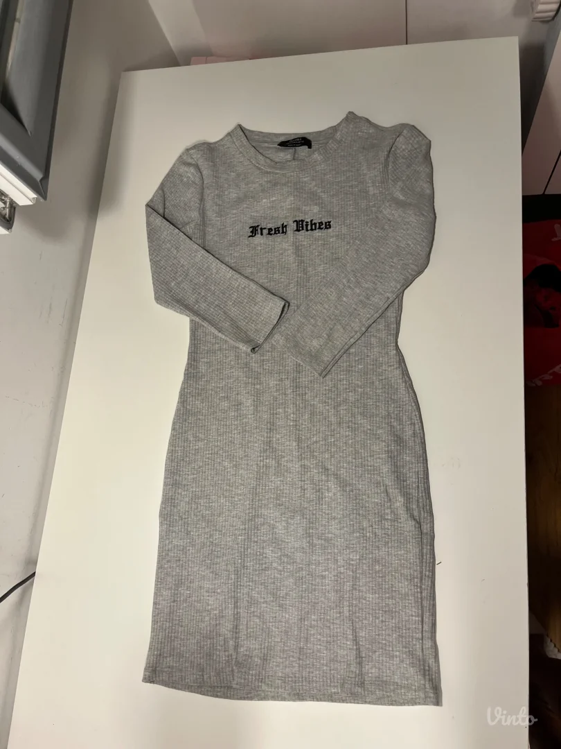 Bershka - siva haljina