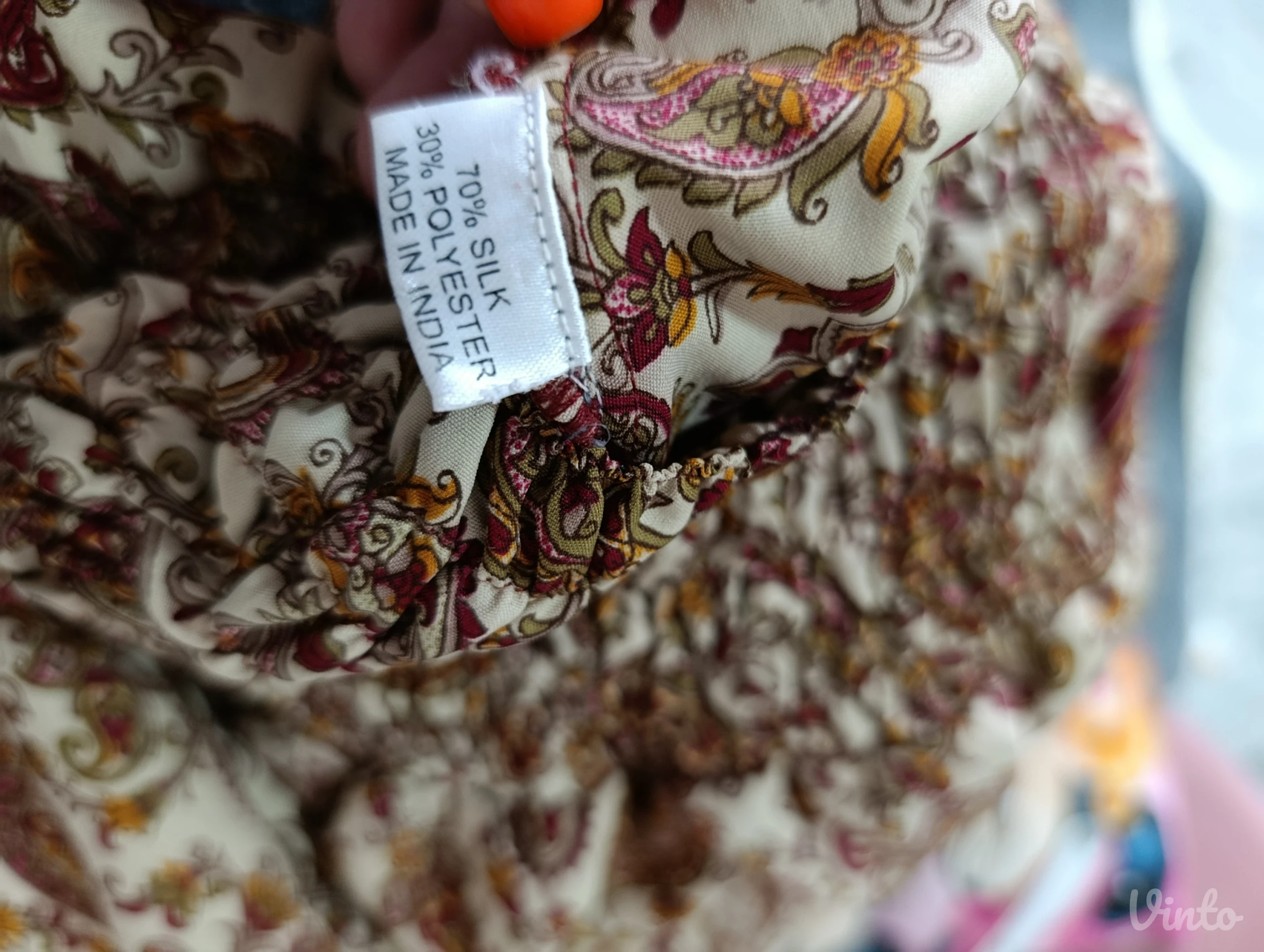 Lepršava boho haljina od PRIRODNE SVILE (M) - Halter izrez
