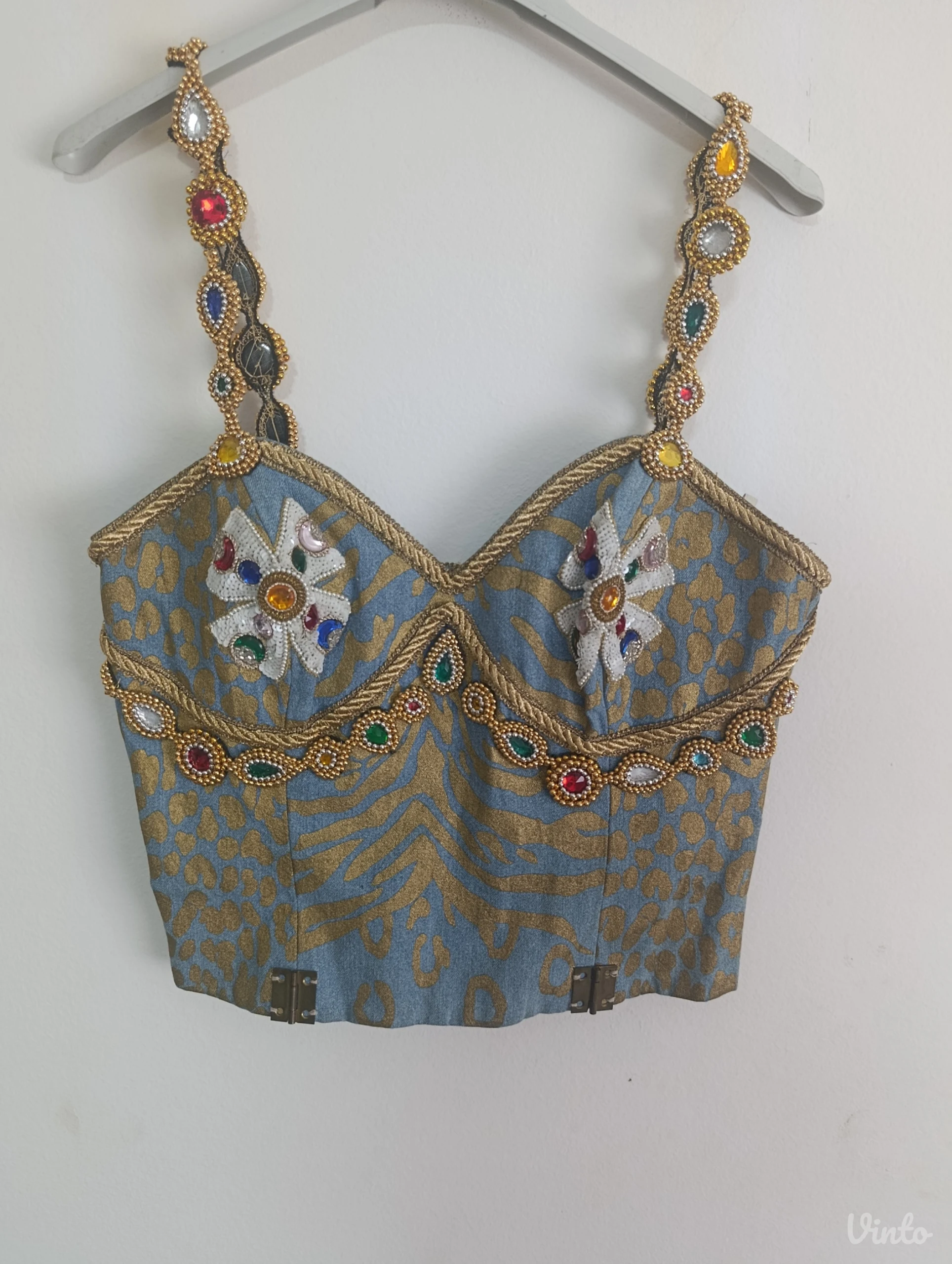 VINTAGE Esha Singh luksuzni korzet sa cirkonima M (38)