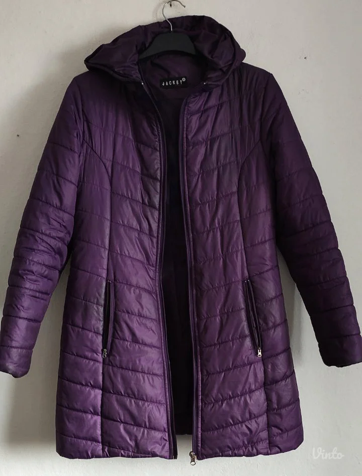 Ljubičasta JACKET® štepana jakna sa kapuljačom (M/S)