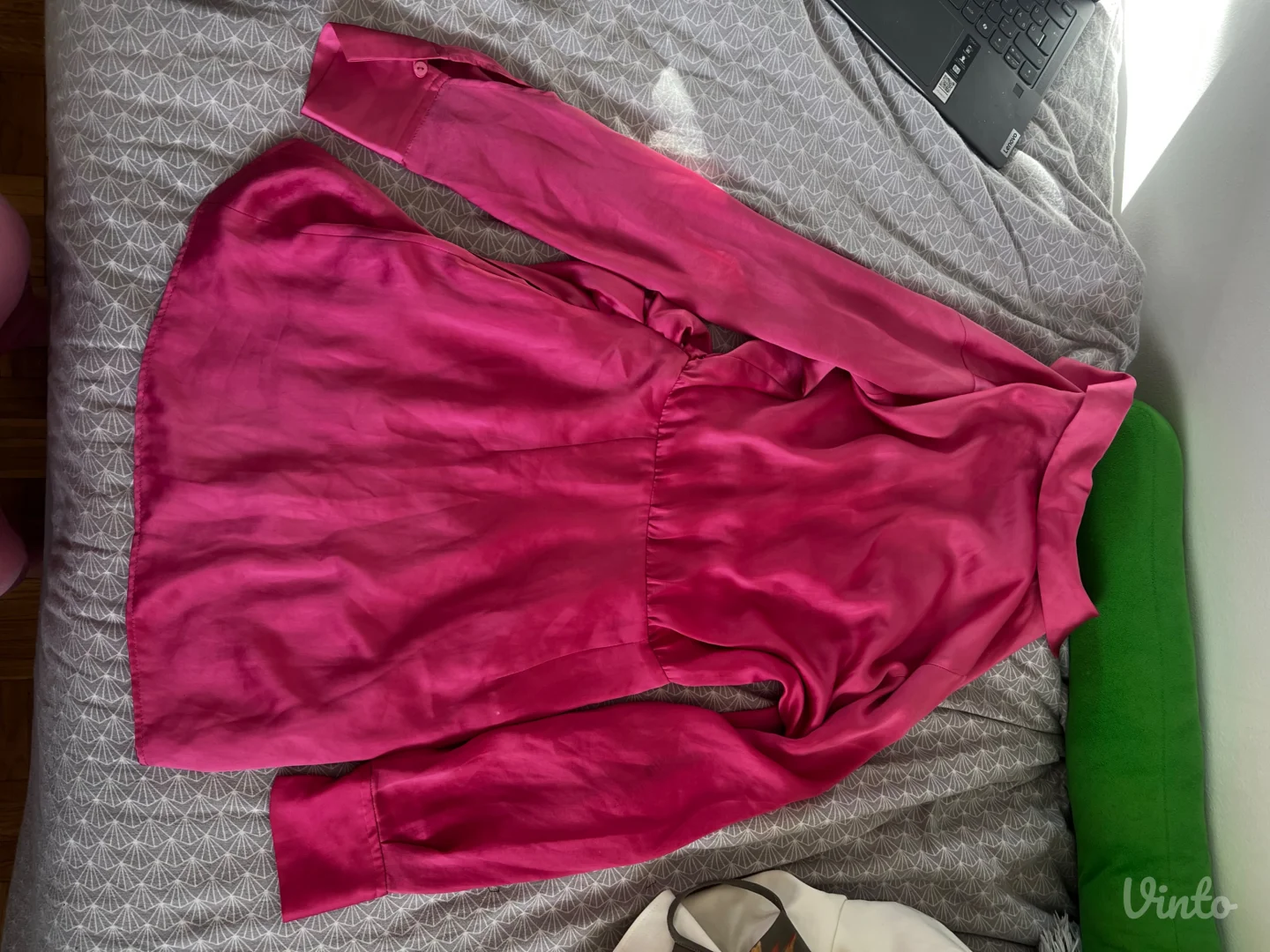 Zara roze satenska haljina