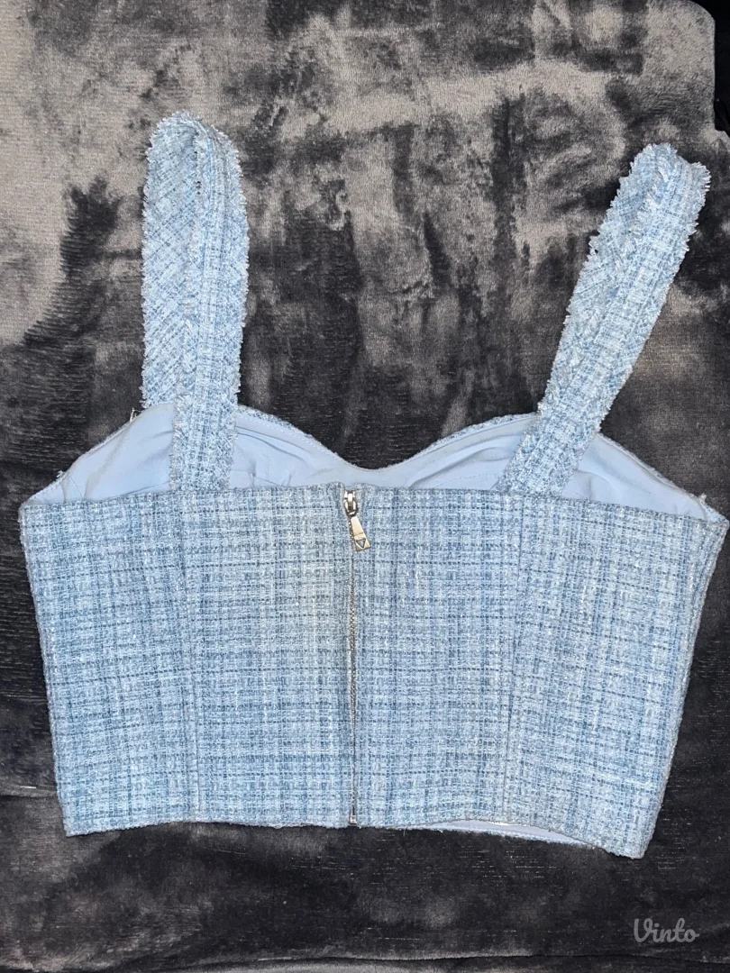 Guess - plavi corset / krop top