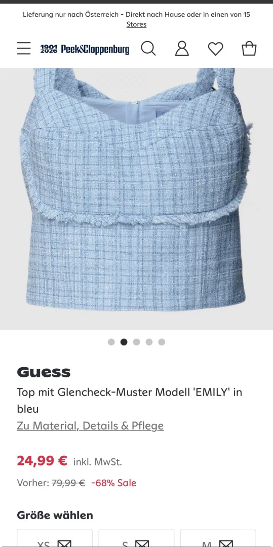 Guess - plavi corset / krop top