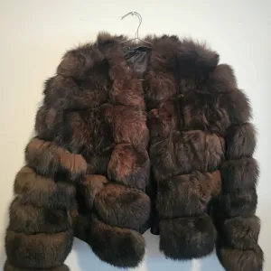 Braon bunda pravo krzno