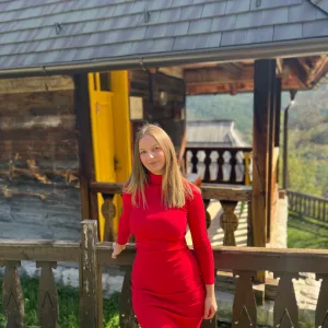 Crvena haljina/ rebrasti pamuk/ kupljena preko instagram stranice