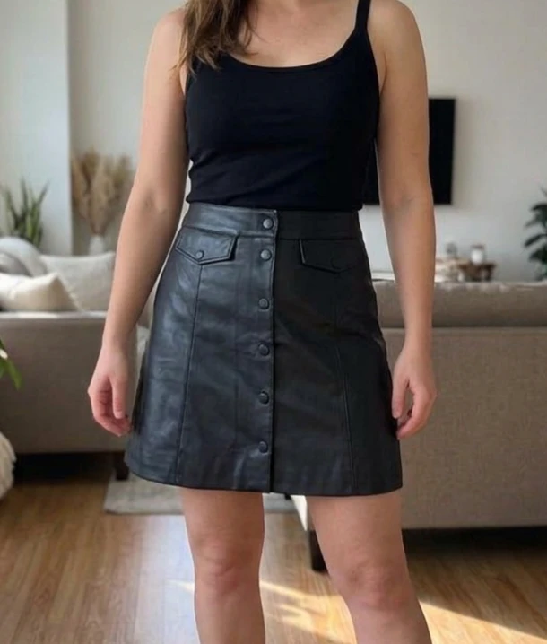 H&M Suknja od veštačke kože