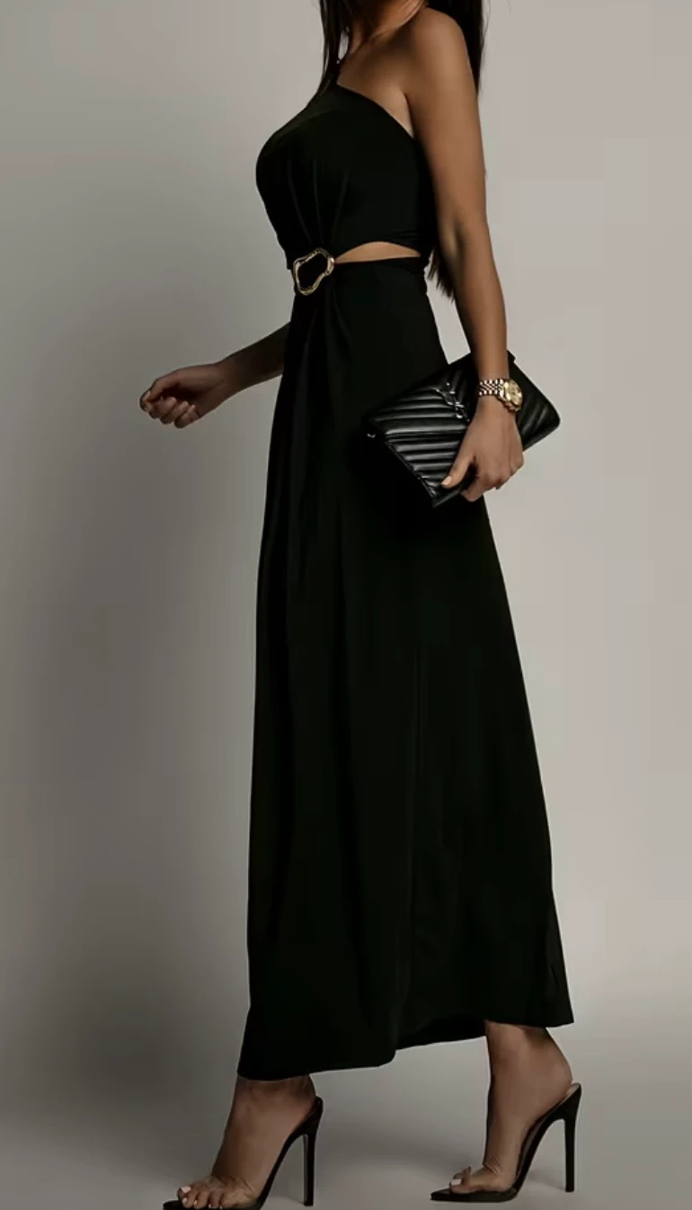 Crna elegantna haljina S