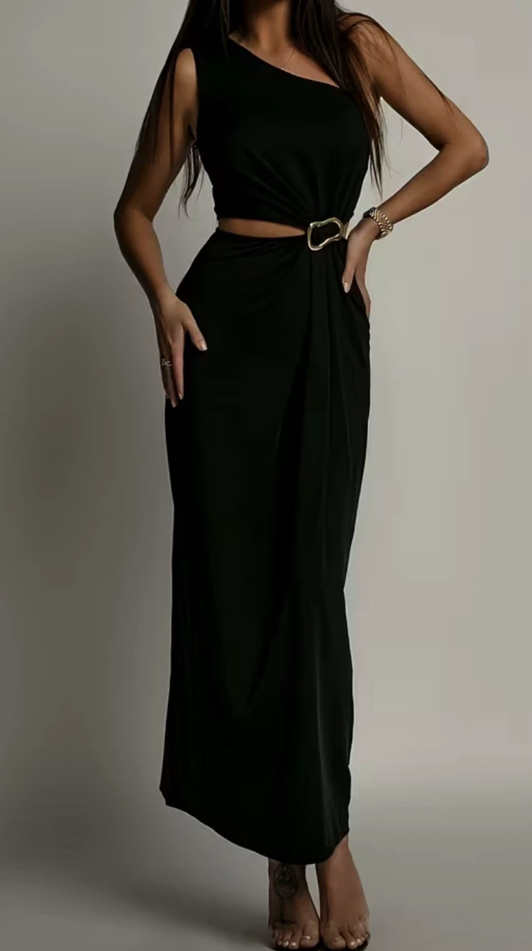 Crna elegantna haljina S
