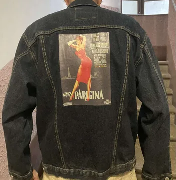 Levis 501 Briggit Bardot teksas jakna crna