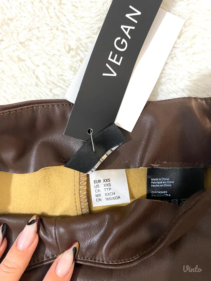 H&M Mini Kožna Suknja