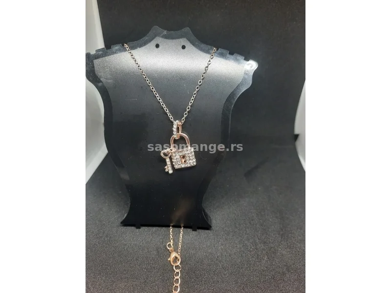 Ogrlica katanac i kljuc nerdjajuci celik