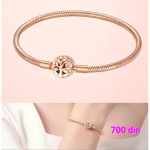 Narukvica srebro 925 sa pozlatom