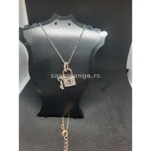 Ogrlica katanac i kljuc nerdjajuci celik