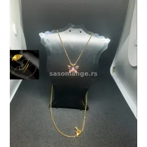 Ogrlica leptir nerdjajuci celik