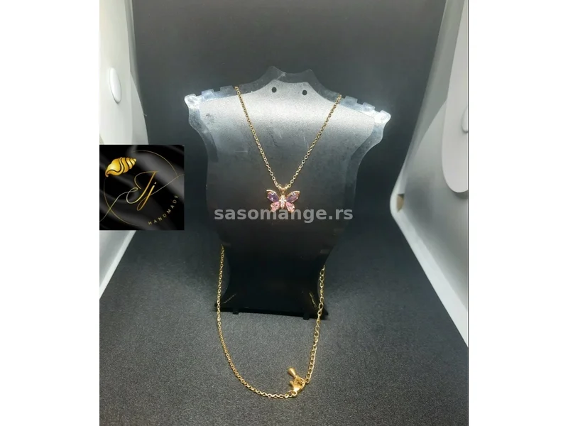 Ogrlica leptir nerdjajuci celik