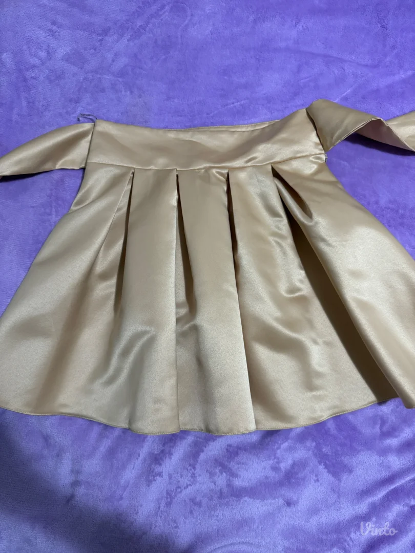 Satenska zlatna suknja